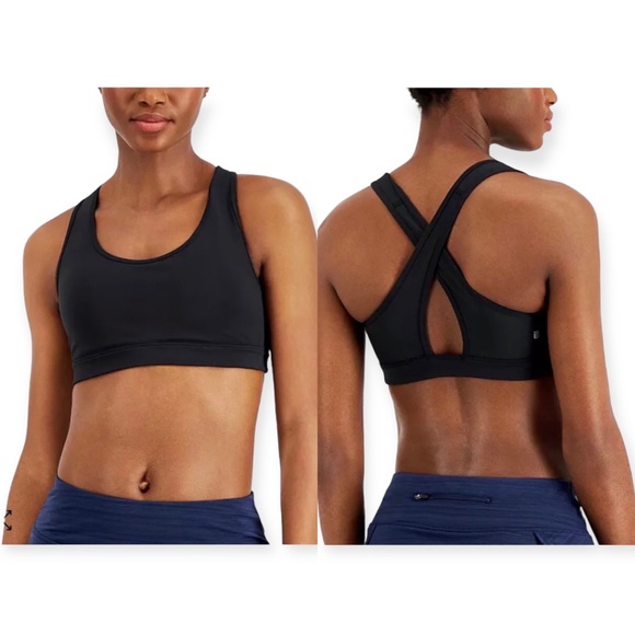 ID Ideology Performance Medium Impact Sports Bra in Black, Plus Size 3X NWT - Picture 1 of 5